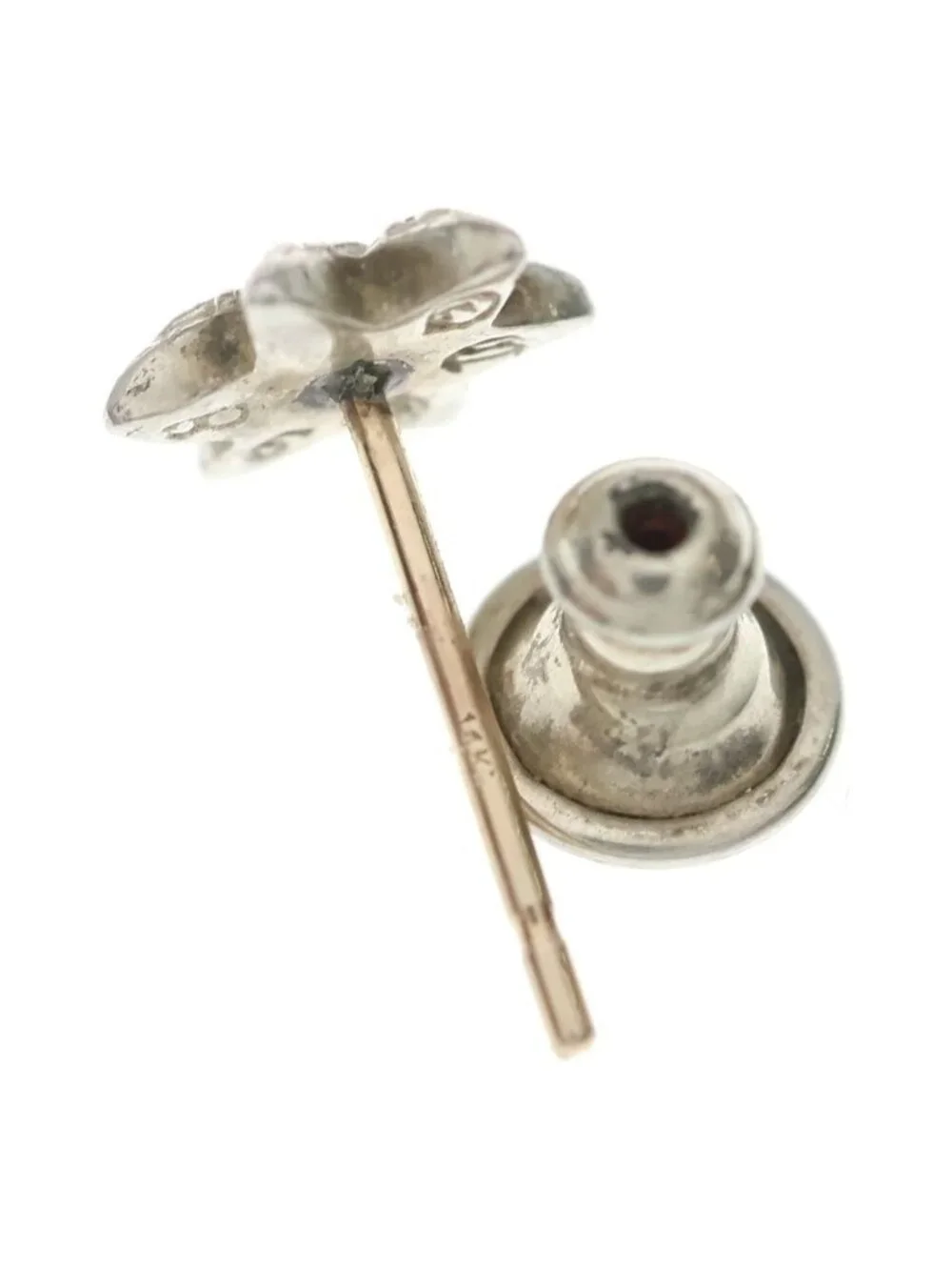 Chrome Hearts CO Star Stud Earrings Silver